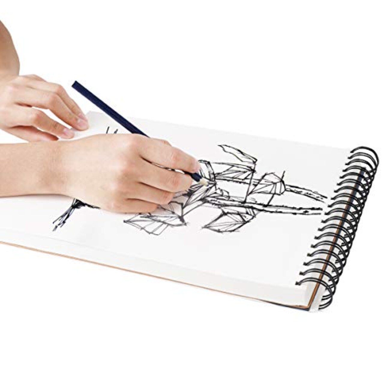 Sketchpad 9X12" Inch (68lb/100g), 100 Sheets of TOP Spiral Bound Sketch Book for Artist Pro & Amateurs | Marker Art, Colored Pencil, Charcoal for Sketching